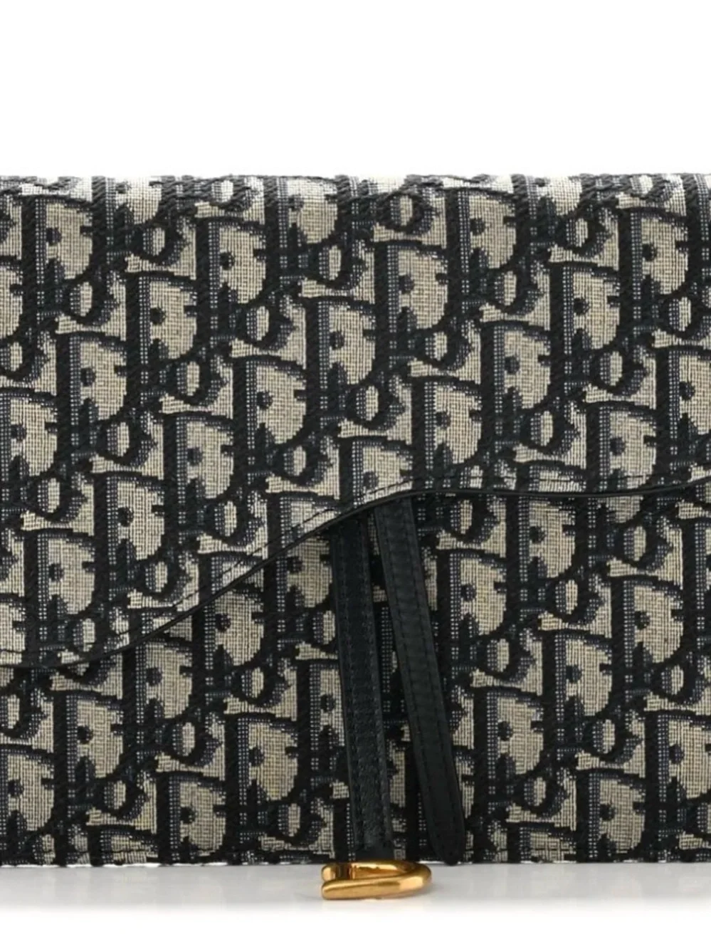 Authentic Christian Dior Oblique Saddle Pouch Clutch